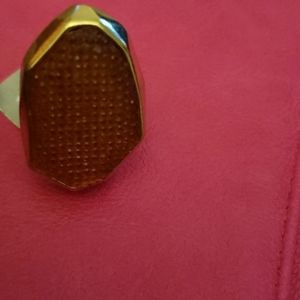 Gold Druzy Stretch Ring